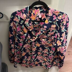Lily Pulitzer Silk Blouse size large